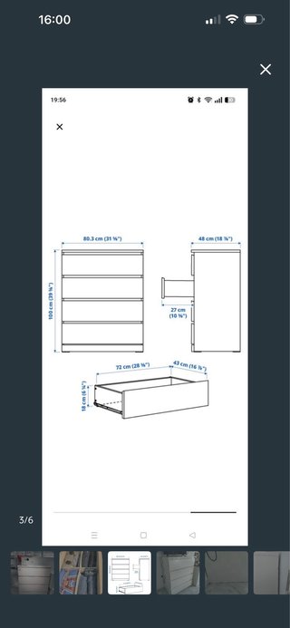 Cómoda MALM IKEA Blanca