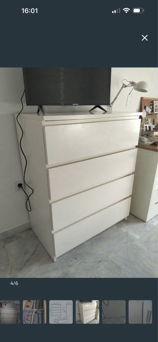 Cómoda MALM IKEA Blanca