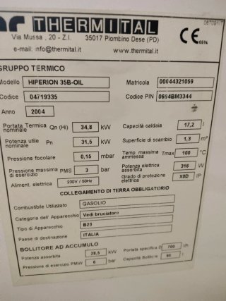 Caldaia a gasolio Hiperion