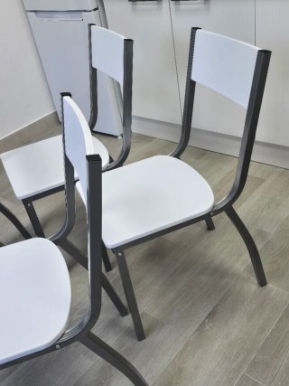 Conjunto 4 sillas cocina blancas