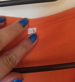 Camiseta naranja 100% algodón talla 42