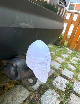 Cubre Bola de Remolque Casco Vikingo 3D