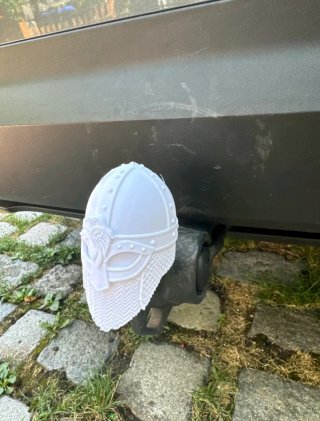 Cubre Bola de Remolque Casco Vikingo 3D