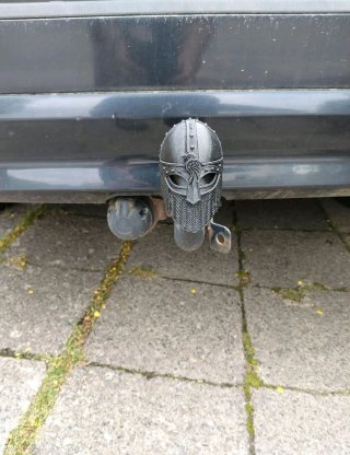 Cubre Bola de Remolque Casco Vikingo 3D