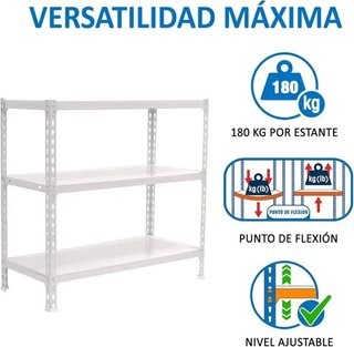 Scaffale metallico Simon Rack a 3 ripiani, 180 kg