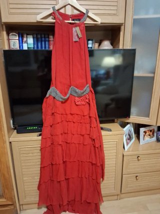Vestido Largo Rojo Tintoretto