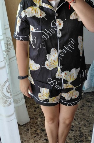 Pijama corto verano mariposas