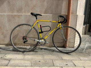 Bicicleta de Carretera Vintage Amarilla Talla M