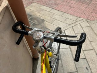Bicicleta de Carretera Vintage Amarilla Talla M
