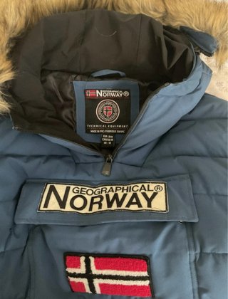 Abrigo Geographical Norway Azul