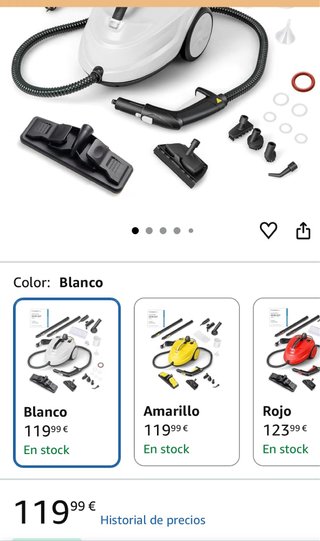 Vaporeta de 1,8 Litros Blanca