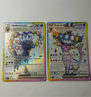 Cartas Pokémon Umbreon ex y Espeon ex SVP Promo