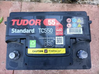 Batería Coche Tudor Standard 55Ah 460A NUEVA 1 MES