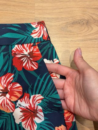 Calças Formais Estampado Floral Lefties XL
