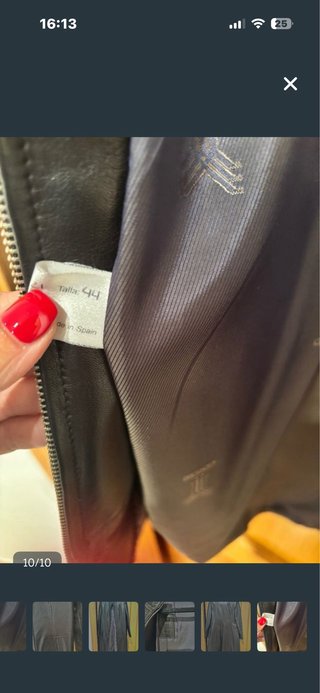 Abrigo de Piel Marrón Talla 44
