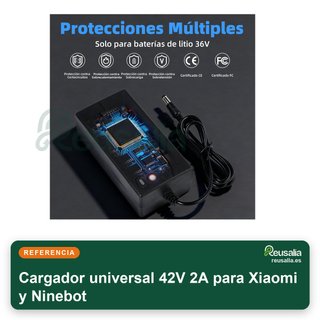 Cargador universal 42V 2A para Xiaomi y Ninebot