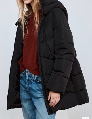 Anorak Acolchado Negro Mango