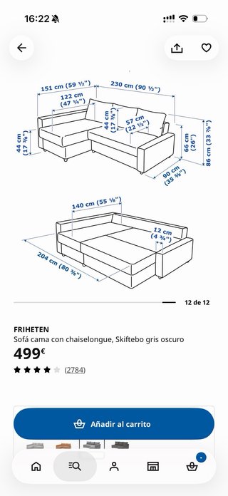 Sofá cama Ikea Friheten