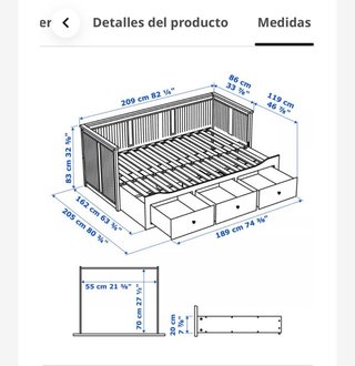 Cama Diván Ikea blanca
