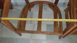 2 Sillones Madera Teca Curvados