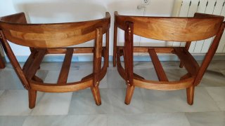 2 Sillones Madera Teca Curvados