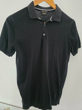 Polo Massimo Dutti Negro Hombre
