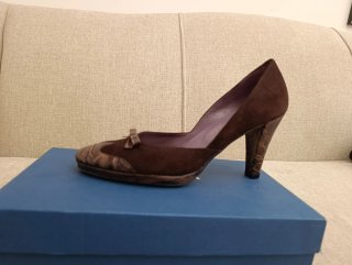 Zapatos J. Mascaró tacón alto ante marrón