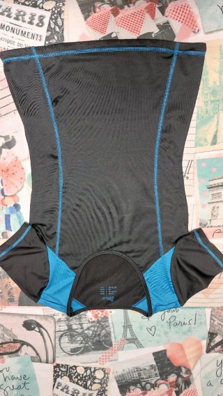 Camiseta Running Crivit Negra y Azul Talla S