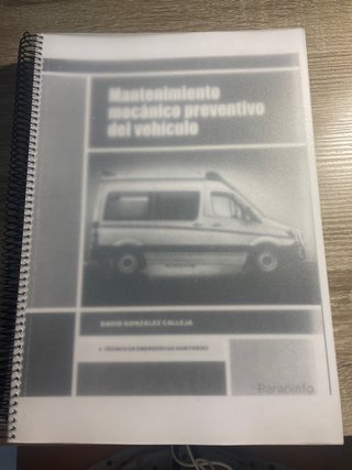 Mantenimiento mecánico preventivo del vehículo