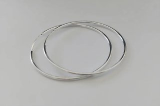 Pendientes aro de plata 5 cm
