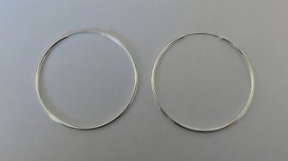 Pendientes aro de plata 5 cm