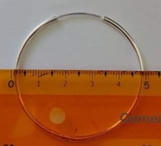 Pendientes aro de plata 5 cm
