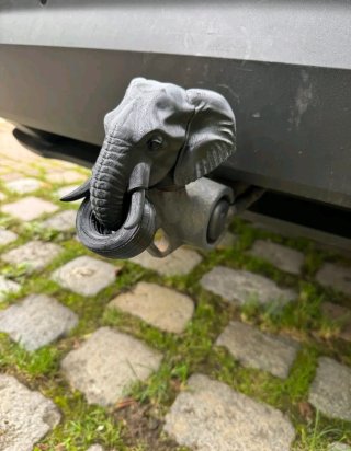 Cubre Bola de Remolque Elefante 3D