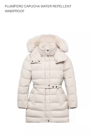 Abrigo largo beige Zara