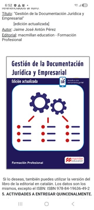 Gestión de la Documentación Jurídica y Empresarial