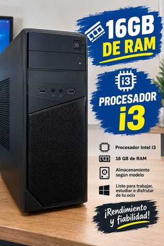 Ordenador de Sobremesa Intel i3 16GB RAM
