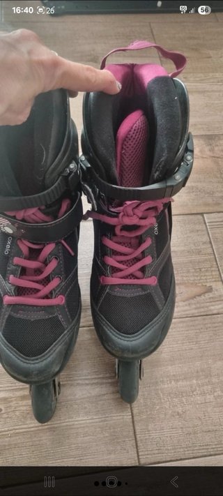 Patines Oxelo Negro y Fucsia
