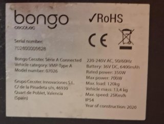 Patinete Eléctrico Cecotec Bongo