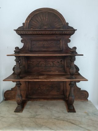 Mueble Antiguo Madera y Mármol