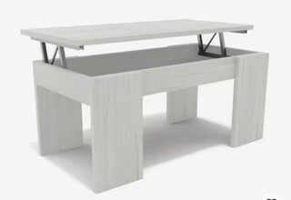 Mesa Auxiliar de Salón Elevable. Color gris artico