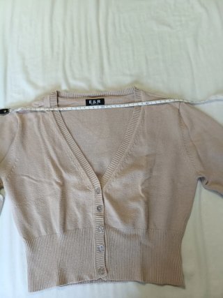 Cárdigan corto de punto E&R beige