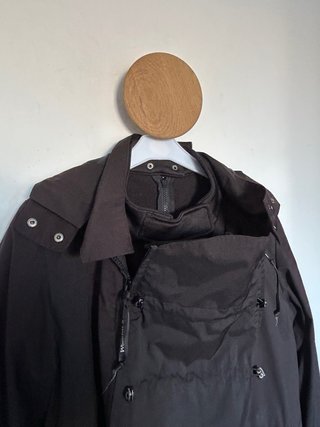 Abrigo porteo y embarazo Wombat London Negro Talla