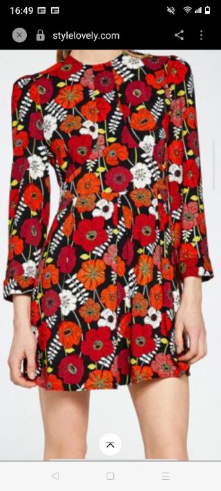 Vestido Sfera floral negro talla S