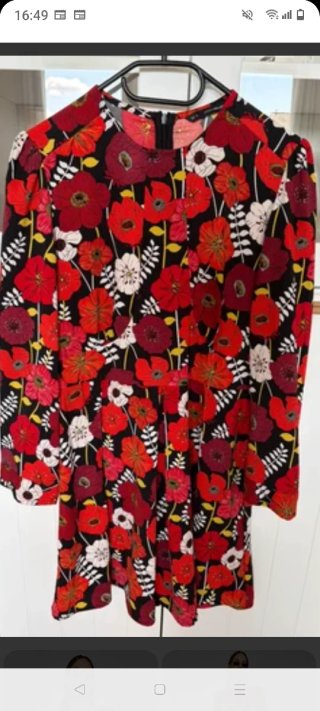Vestido Sfera floral negro talla S