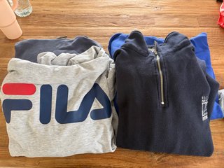 Sudadera Fila Gris y Azul Talla XL