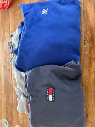 Sudadera Fila Gris y Azul Talla XL