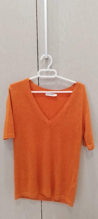Jersey de punto fino naranja