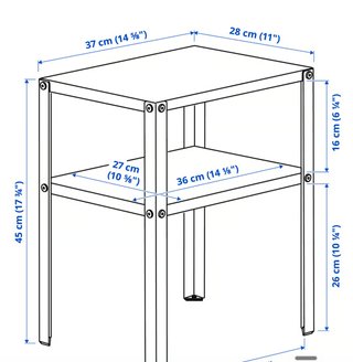 Mesita IKEA KNARREVIK Negra