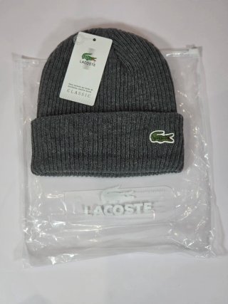 Gorro de Lana Lacoste Gris