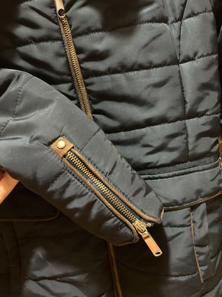 Abrigo Acolchado Stradivarius Azul Talla M